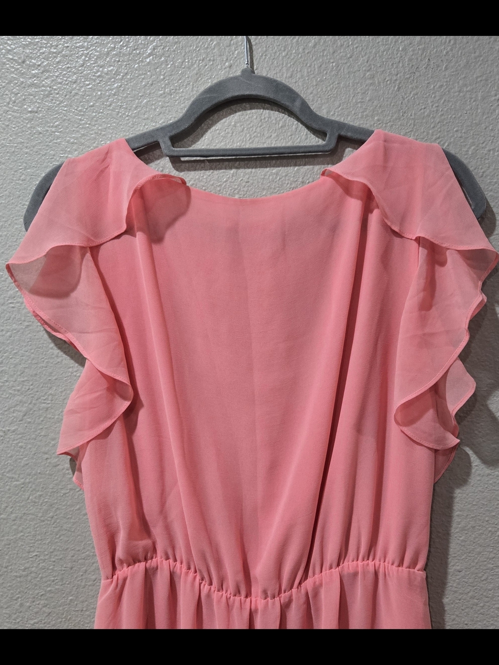 Pink Ruffle Chiffon Dress - Picture 2 of 6